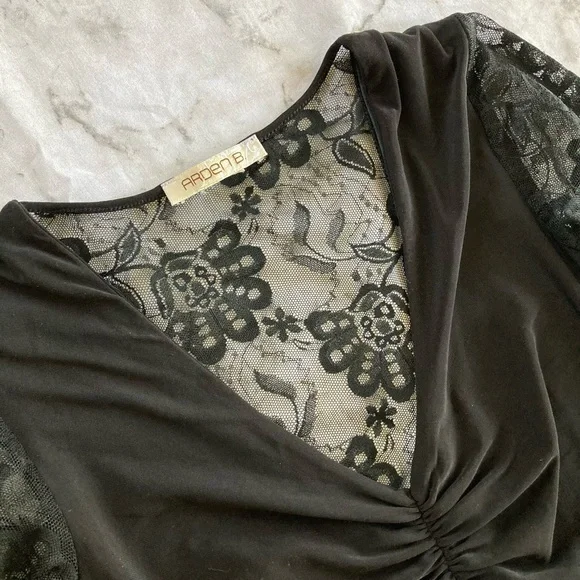 Black lace detail dress - Picture 3 of 9